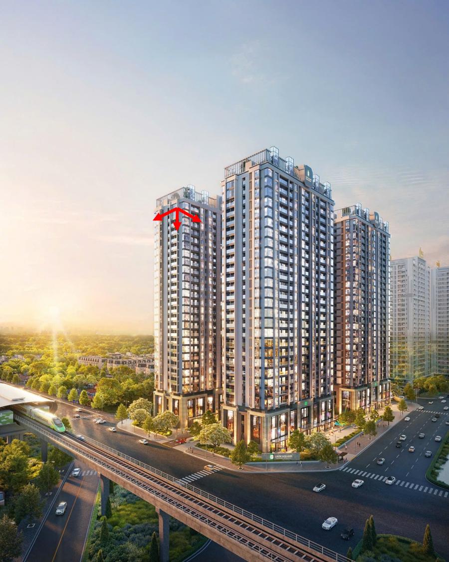 Jade Square Phạm Văn Đồng - Penthouse 4Pn -155m2. Bản đặc biệt phong cách sống thượng lưu