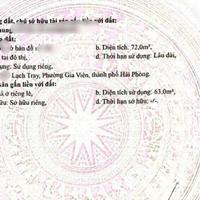 Bán nhà mặt ngõ 201 Lạch Tray - 72m 2 tầng - ngõ 5m - giá 4.6 tỉ